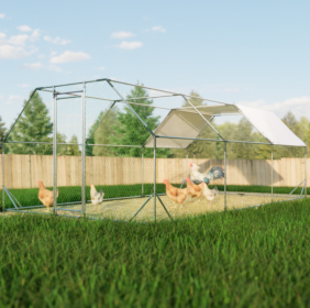 10x20 Foot Flat Top Chicken Coop