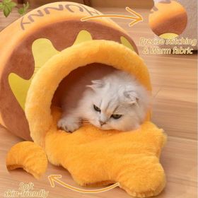 Honey Pot Cat Cave Bed For Indoor Cats - Machine Washable Removable Cushion, Cozy Pet Nest With Thick Sponge, Christmas Gift For Cat Lovers, Small Bre