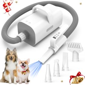 Dog Hair Dryer, 4-in-1 Dog Hair Dryer With Smart Handle, High Speed Negative Ion Dog Hair Dryer, Adjustable Wind Speed And Temperature Dog Cat Pet Hai