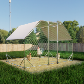10x6 Feet Flat Top Chicken Coop