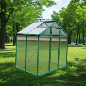 Newly Marketed Gain Height Windproofaluminum Greenhouse 6x4 FT Polycarbonate Greenhouse Raised Base And Anchor Aluminum Heavy Duty Walk-in Greenhouses