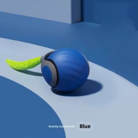 Pet Gravity Protrusion Ball, Cats And Dogs Are All Applicable, Super Suction, Stimulate The Nature Of Cute Pets To Hunt, Fun Interaction Super Love (Color: Blue)
